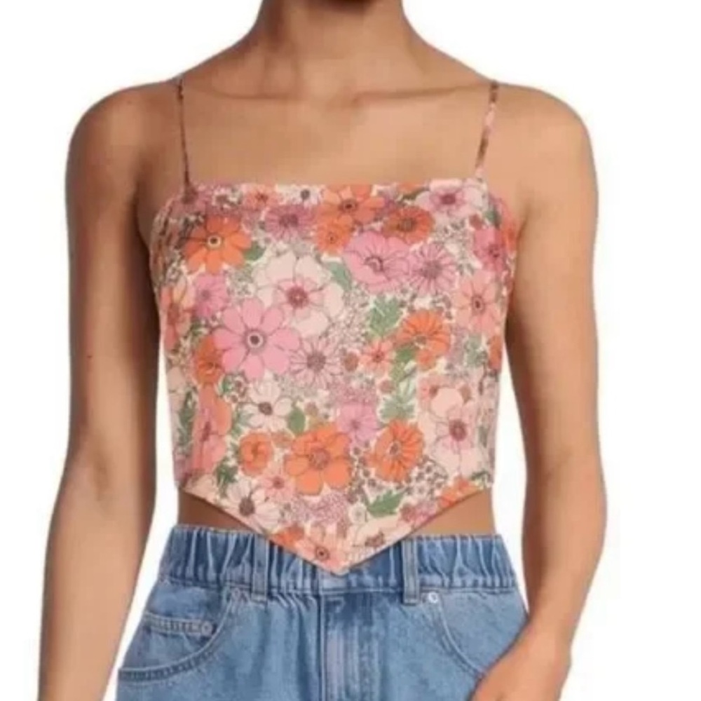 Gianni Bini Floral Scarf Cathy Blouse XL NWOT